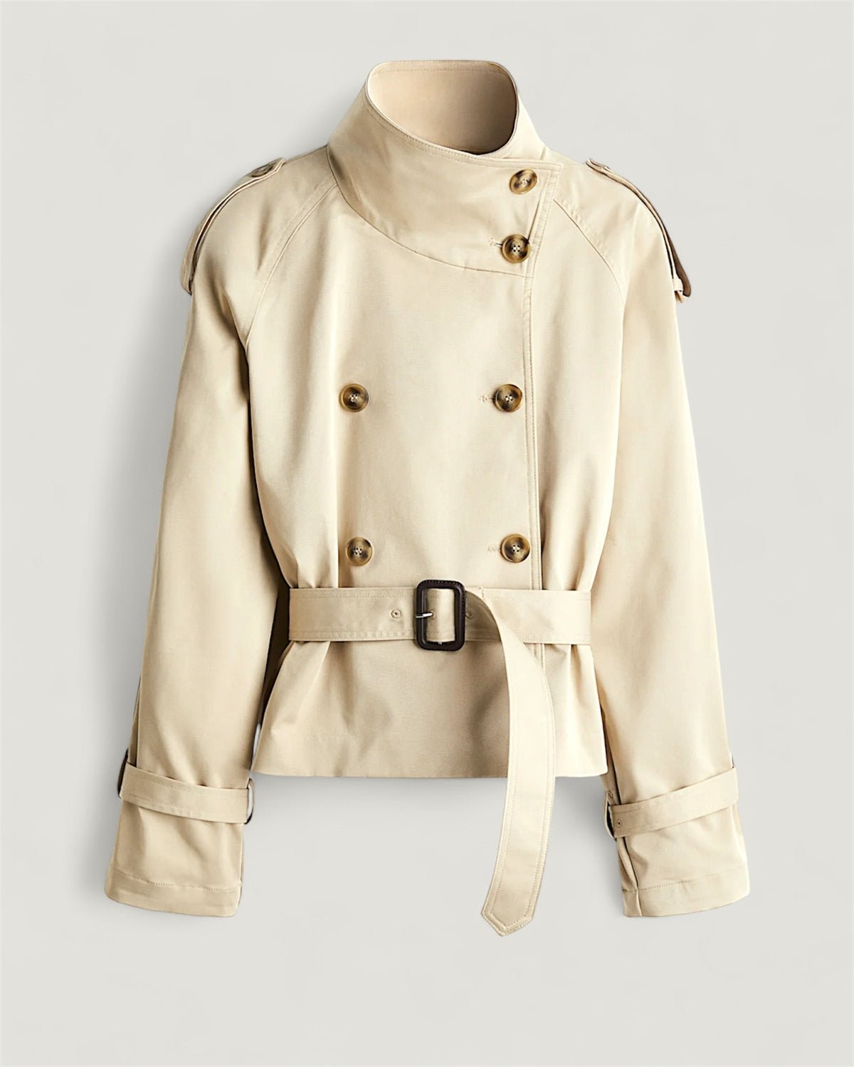 Cropped Trench Croisé Jacke