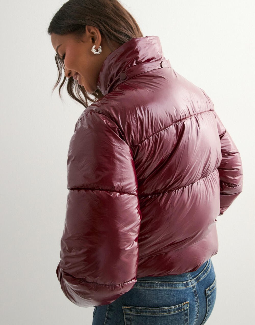 Shiné Bordeaux Puffer Jacke