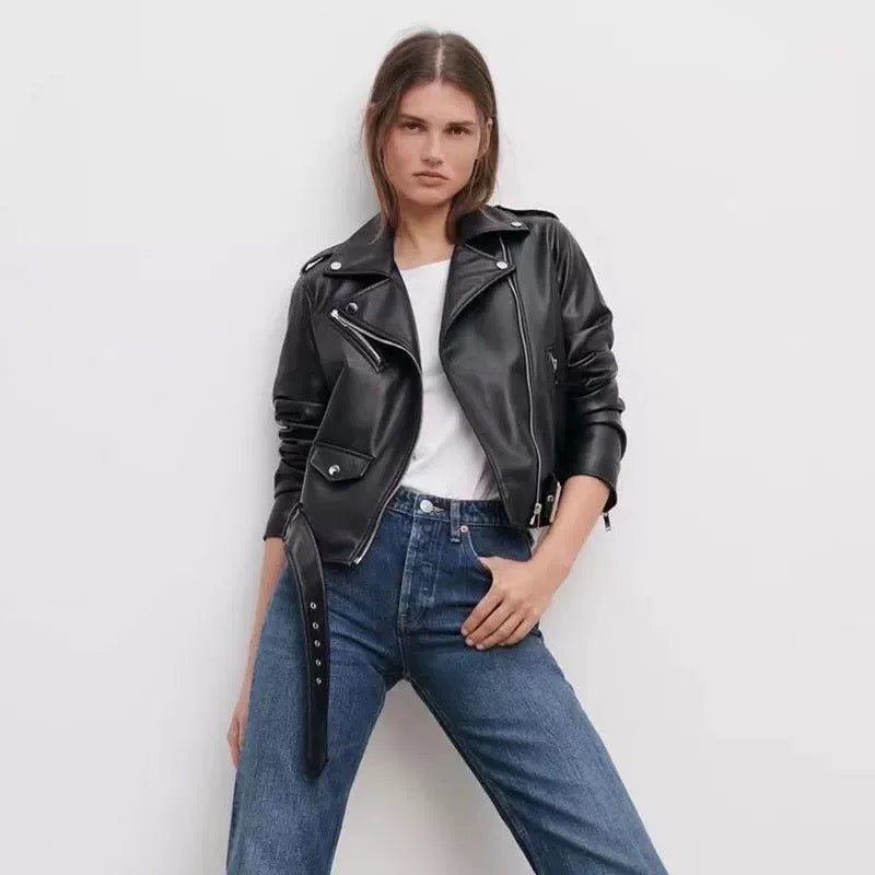 Spidré Leder Bomber Jacke