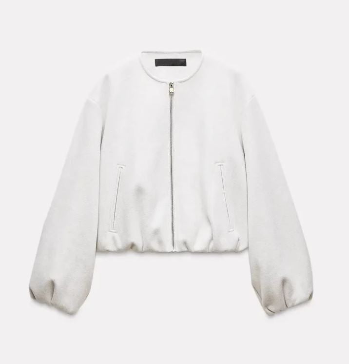 Suvianó Cropped Bomber Jacke