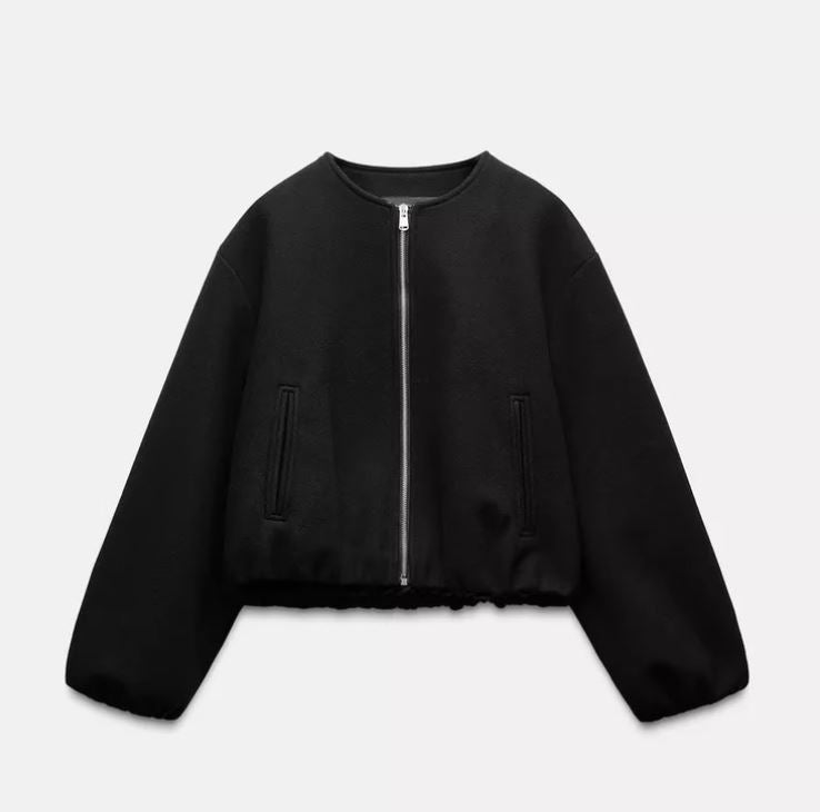 Suvianó Cropped Bomber Jacke