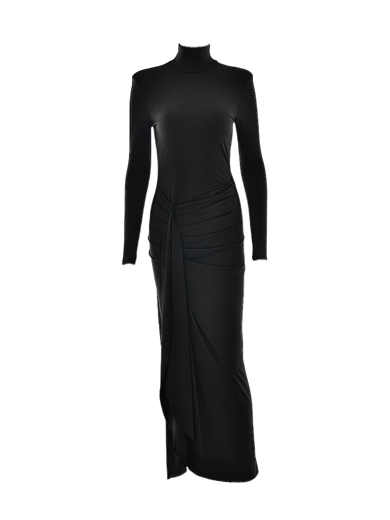 LÁ BELLE Drapé Bodycon Maxi Dress