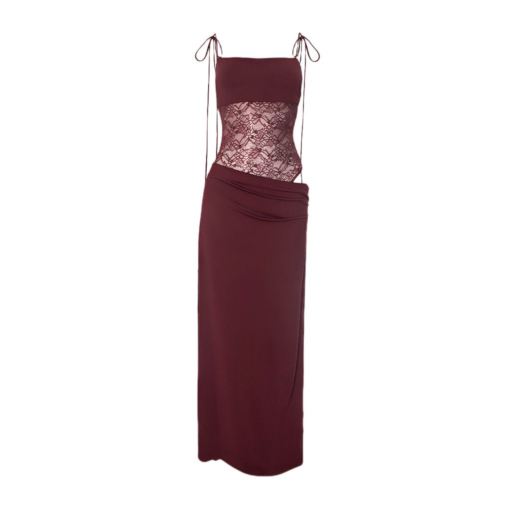 Velnoir™ Rubis Éclat Maxi Dress