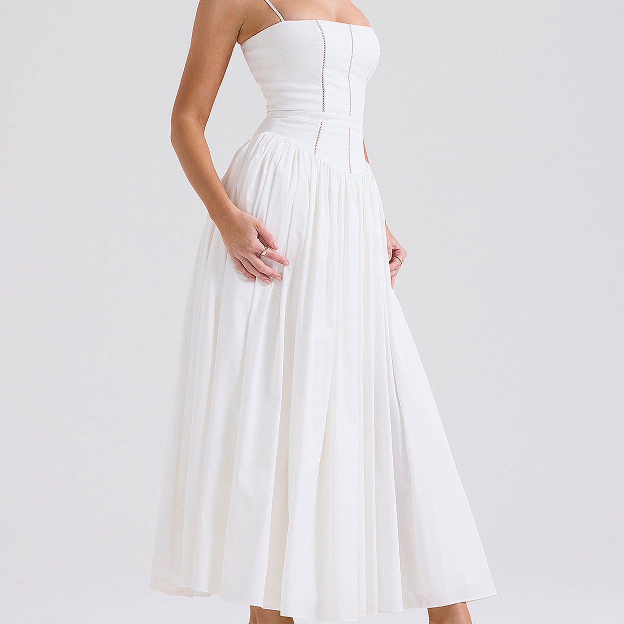 Velnoir™ Seraphina Corsage Midi Dress