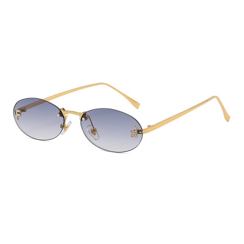 Randlose Oval Sonnenbrille