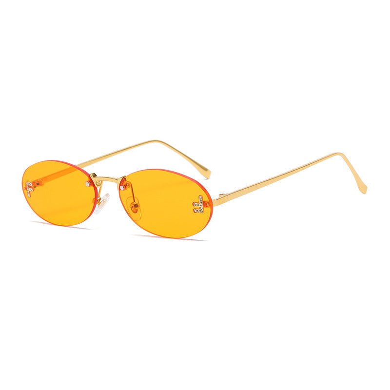 Randlose Oval Sonnenbrille