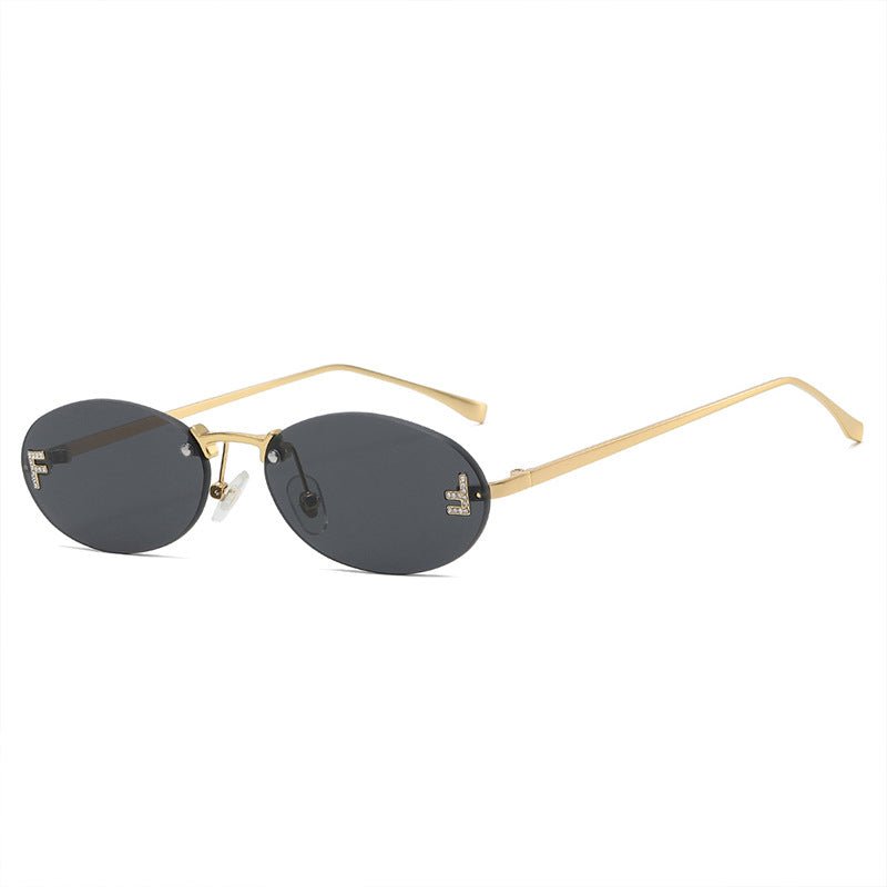 Randlose Oval Sonnenbrille