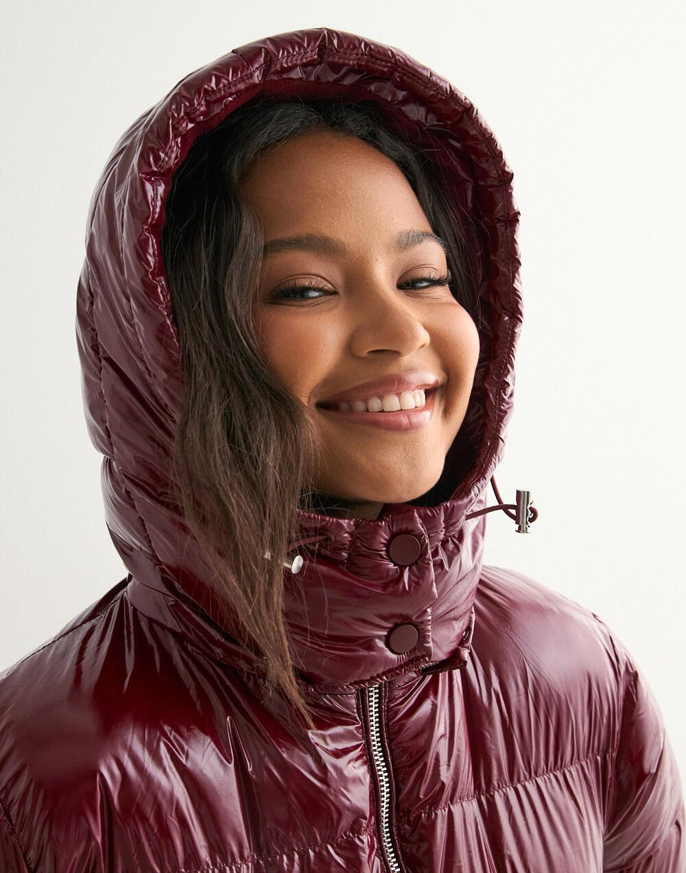 Shiné Bordeaux Puffer Jacke