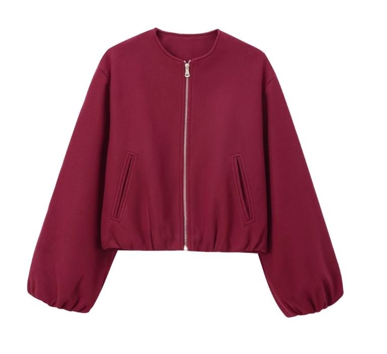 Suvianó Cropped Bomber Jacke