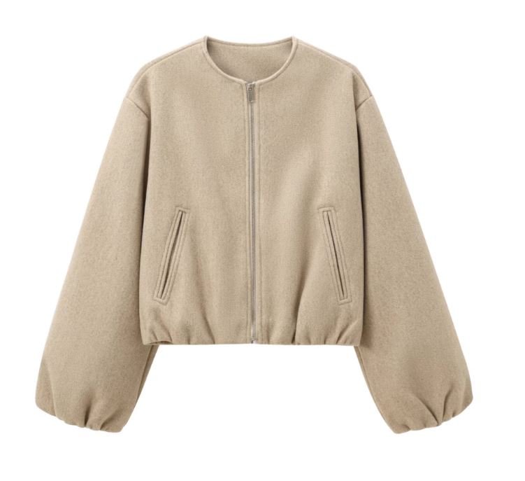 Suvianó Cropped Bomber Jacke