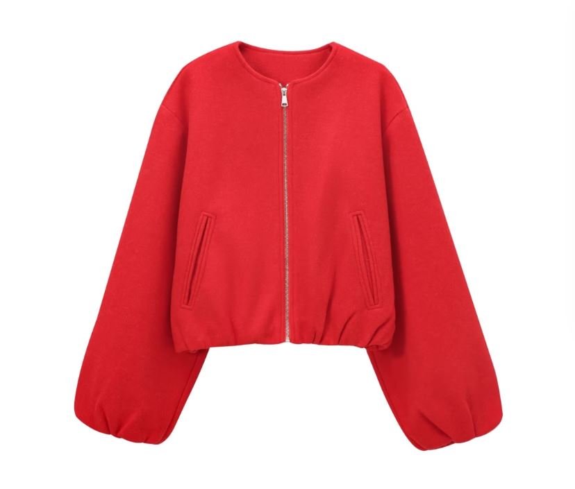 Suvianó Cropped Bomber Jacke