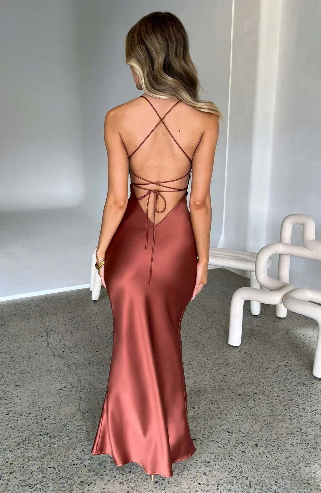 Velnoir™ L'Allure Saphire Maxi Dress
