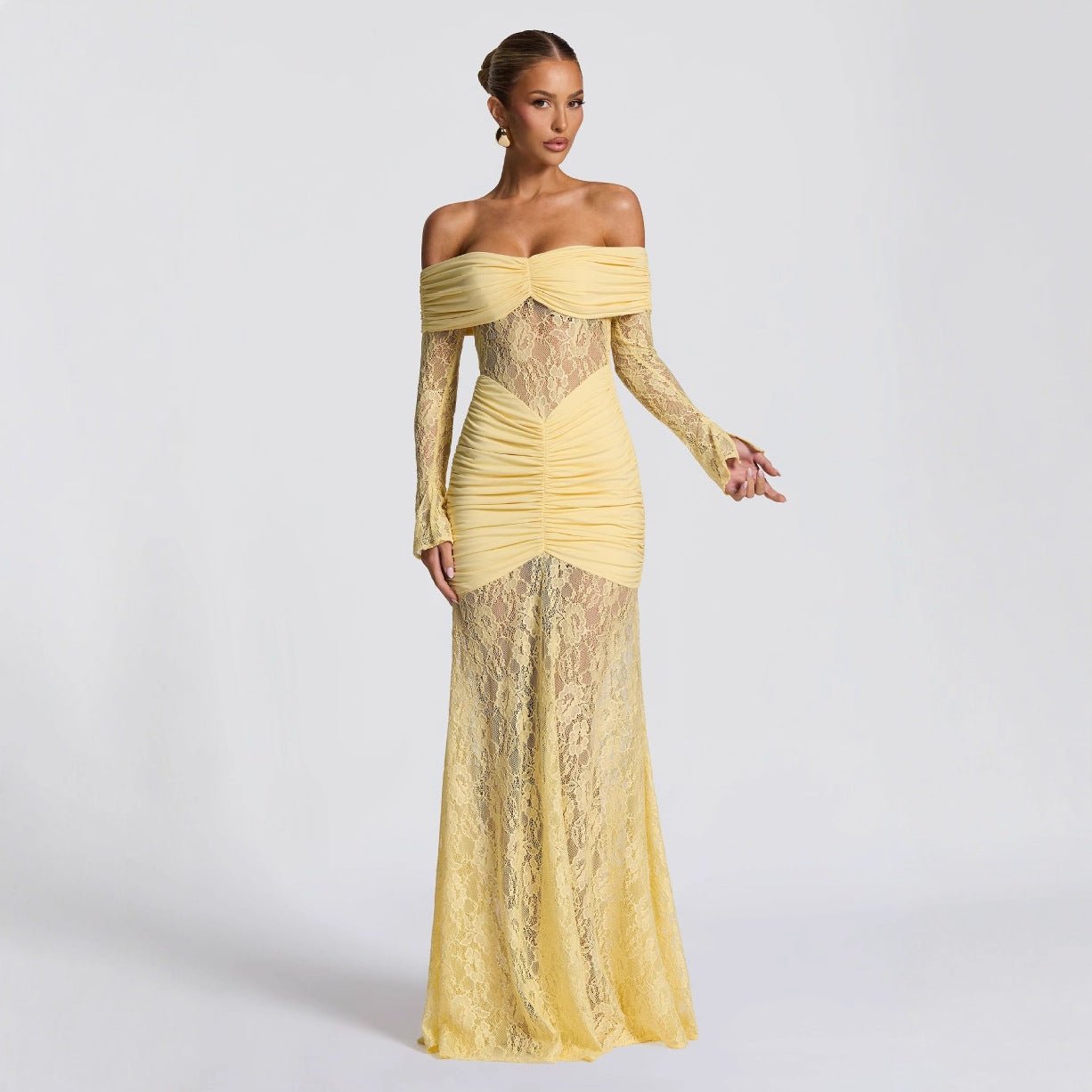 Velnoir™ Lunelle Dorée Maxi Dress