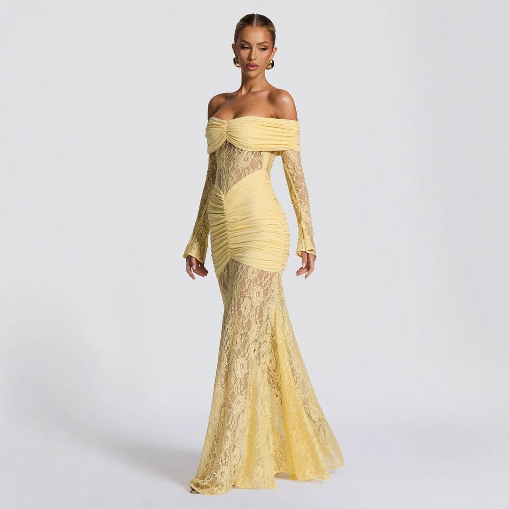 Velnoir™ Lunelle Dorée Maxi Dress