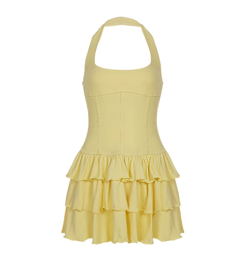 Velnoir™ Ruffle Glow Mini Dress