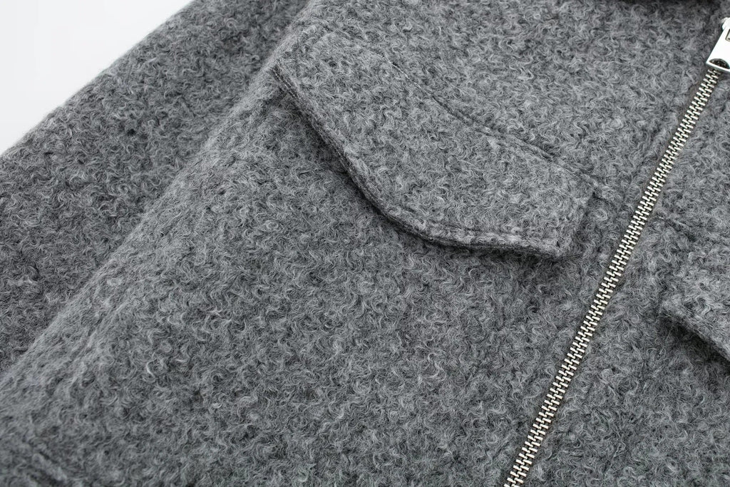 Woulrés Wollen Bomber Jacke